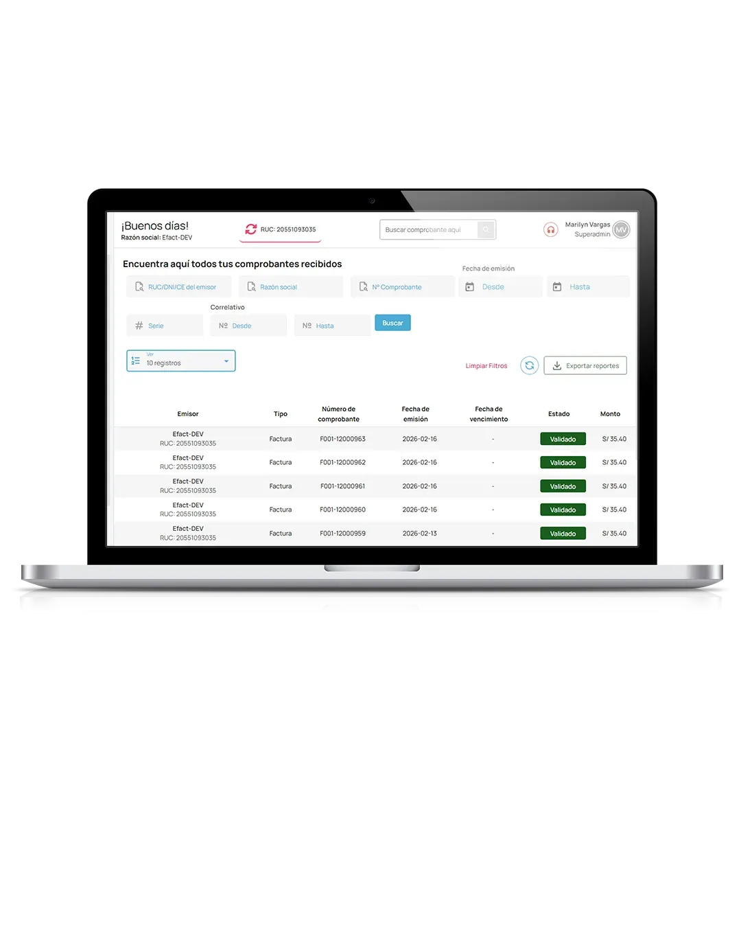 Integra Web Dashboard